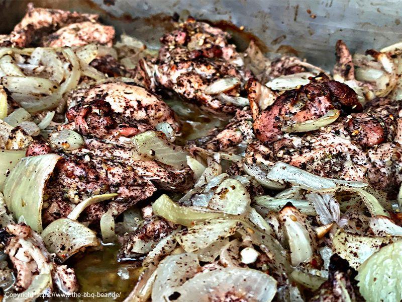 Zwiebelfleisch Orientalisch mit Hähnchen