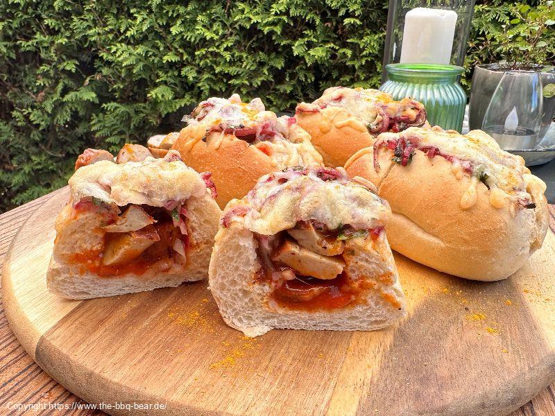 Currywurst Partybrötchen