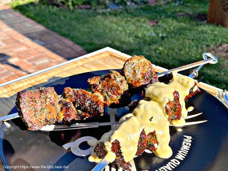 Kräuter Käse Schaschlik