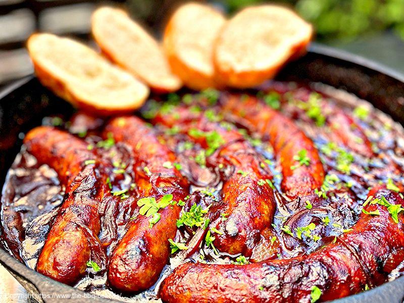 Malzbier Bratwurst Pfanne