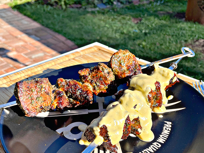 Rezept Kräuter Käse Schaschlik