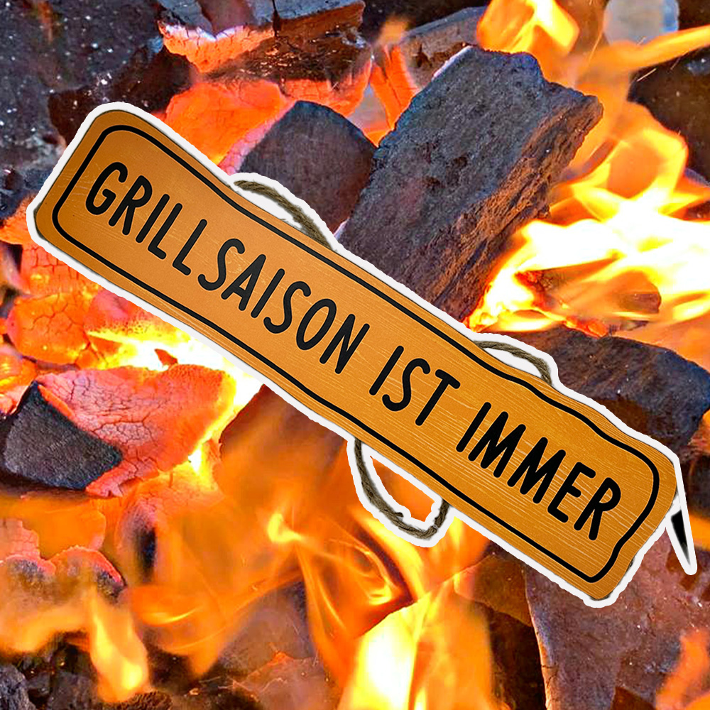Holzschild “ Grillsaison ist immer “Grillplatz Deko Holzschild “ Grillsaison ist immer “Grillplatz Deko
